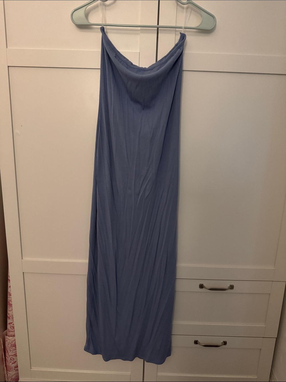 See You Monday Light Blue Maxi Slip Dress